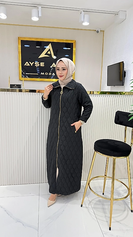 AYŞE AKAY KAPİTONE TAM BOY SİYAH