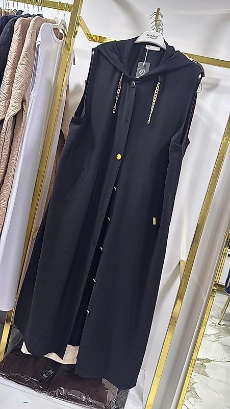 AYŞE AKAY İNCE YELEK siyah