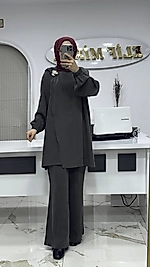 BROŞ DETAYLI TAKIM FÜME