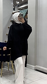 PUANE TENSEL GÖMLEK SİYAH