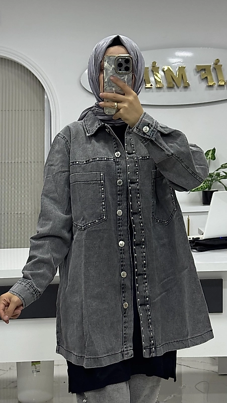 ZIMBA DETAYLI KOT CEKET ANTRASİT