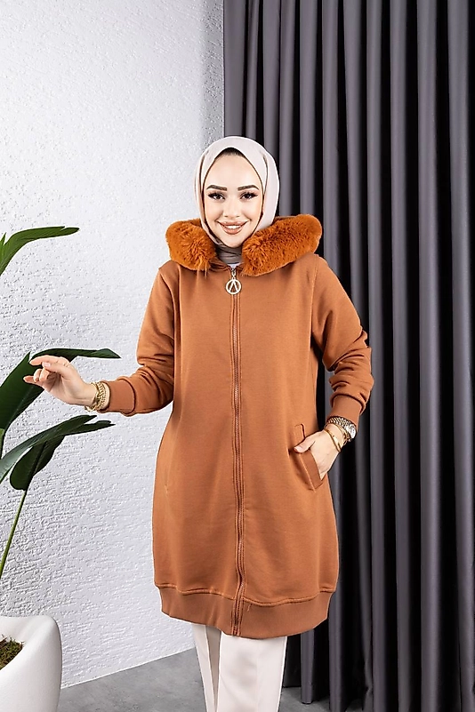 KÜRK DETAYLI HIRKA TABA