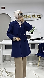 LEOPAR ASTARLI CEKET LACİVERT