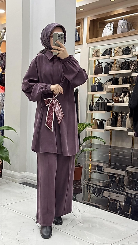 FULAR DETAYLI QUPRA TAKIM MÜRDÜM