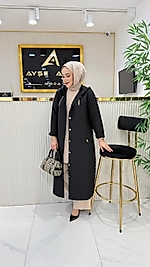 AYŞE AKAY MEVSİMLİK KAPİTONE KAP  SİYAH