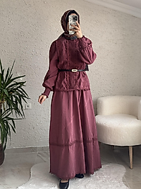 DANTEL DETAYLI ETEKLİ TAKIM