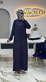 AYŞE AKAY PENYE ELBİSE LACİVERT