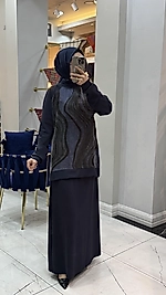 AYŞE AKAY ETEKLİ TAKIM LACİVERT