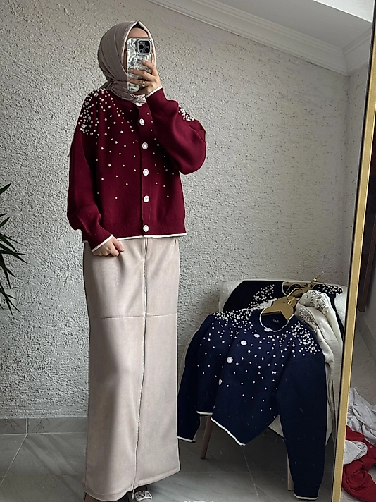 FERMUAR DETAYLI SÜET ETEKTİR