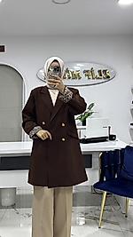 LEOPAR ASTARLI CEKET KAHVERENGİ