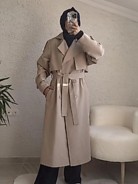 ASTARLI TRENÇKOT TAŞ RENGİ