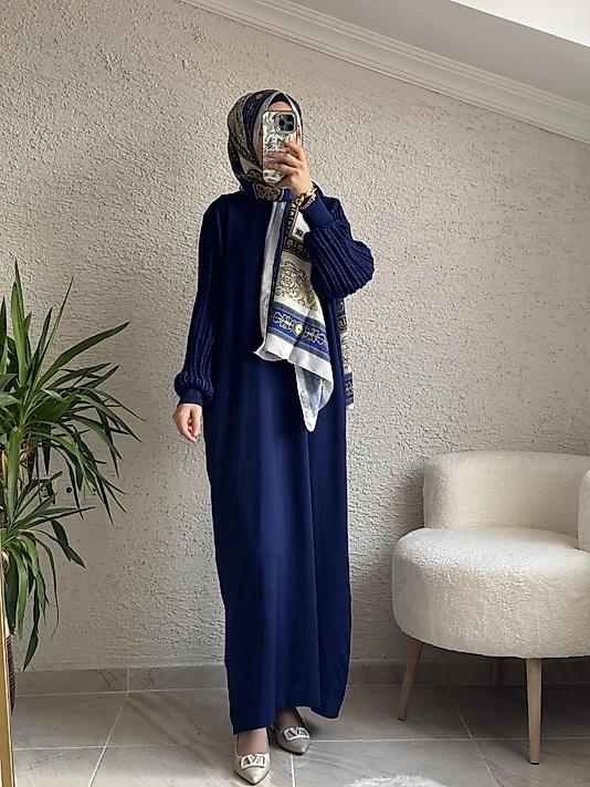 BALON KOL MERSERİZE ELBİSE