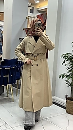 Nihle astarsız trençkot camel