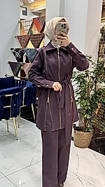 FERMUAR DETAYLI İKİLİ TAKIM MÜRDÜM