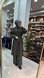 Loren uzun gömlekli takım GRİ