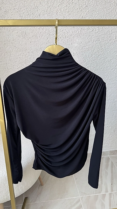 SANDY KUMAŞ DRAPELİ KUMAŞ SİYAH