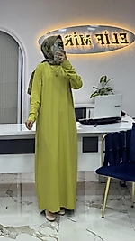 AYŞE AKAY PENYE ELBİSE YAĞ YEŞİLİ