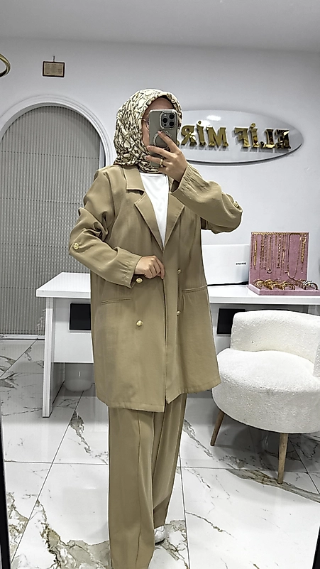 8753 BLEZER CEKETLİ TAKIM YEŞİL