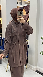 MY MAGAZİN CEKETLİ TAKIM KAHVE