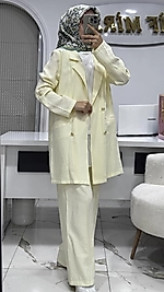 8753 BLEZER CEKETLİ TAKIM SARI