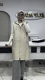 NOSHE KAPİTONE YELEK KREM