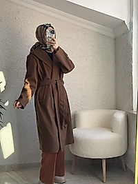 ŞAL YAKA AYŞE AKAY KAP KAHVERENG