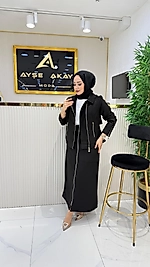 SÜET ETEK CEKET TAKIM SİYAH