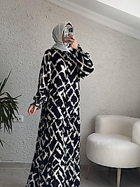VİSKON ELBİSE SİYAH