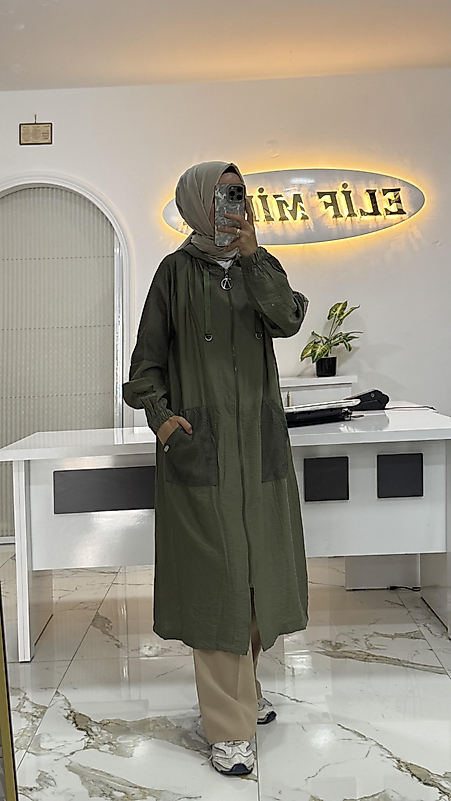 FİLE DETAYLI KAP HAKİ YEŞİL RENK