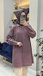 11256 OMUZ TAŞ DETAYLI MAGAZİN GÖMLEK MÜRDÜM