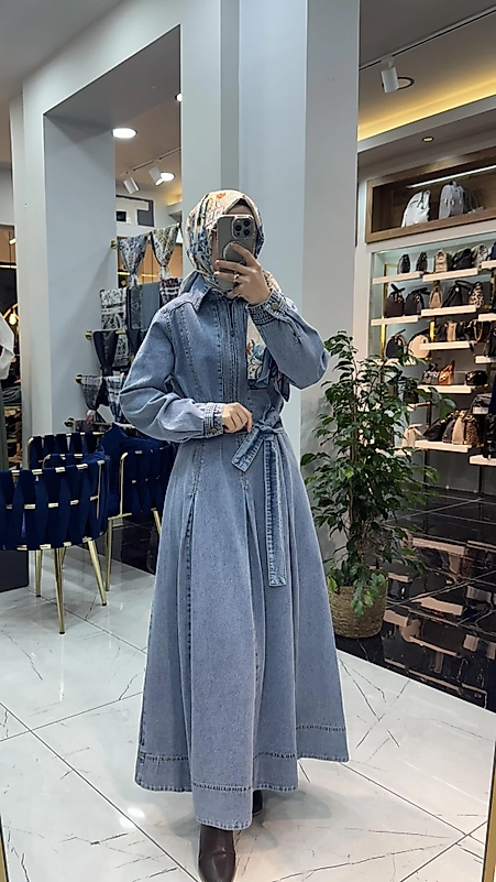 LORA DENIM ELBİSE