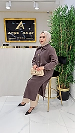 AYŞE AKAY ZİNCİR DETAYLI QUPRA KAP KAHVE